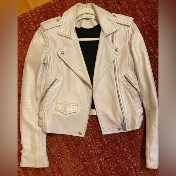 IRO Paris Asheville Lamb Leather Jacket FR 34 (XS) $1200 - Picture 3 of 11